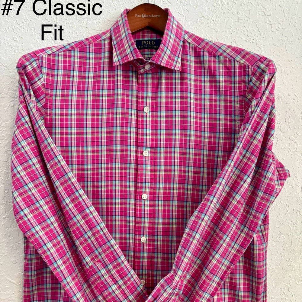 Polo by Ralph Lauren Men's Pink Plaid Shirt